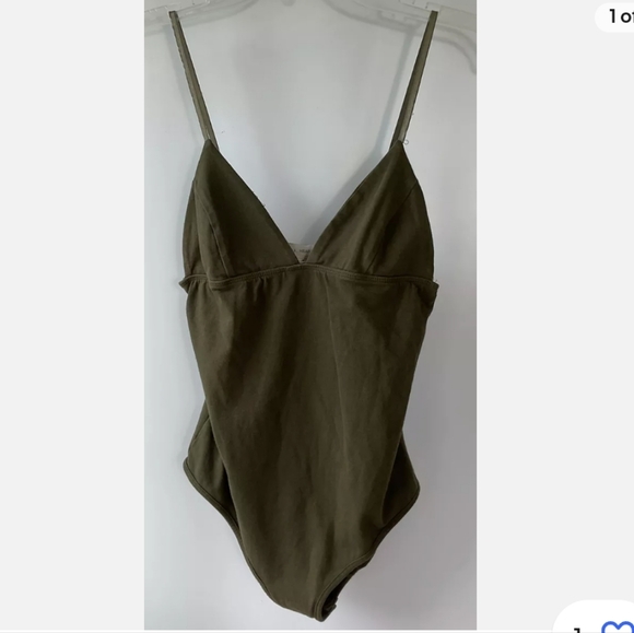 NWOT LUNA CHIX OLIVE GREEN BODYSUIT SIZE MEDIUM - Picture 2 of 11